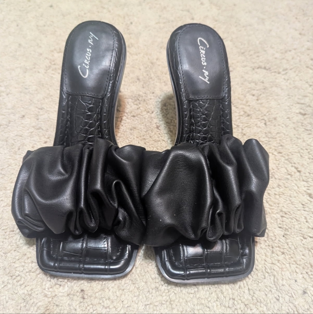 Circus By Sam Edelman Slade Women's Sandals Shoes Size 6.5 Black Whimsygoth Mule